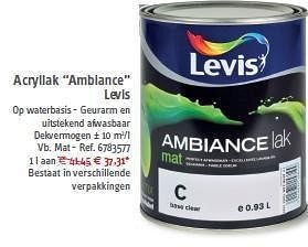 Promoties Acrylverf ambiance levis - Levis - Geldig van 26/09/2012 tot 22/10/2012 bij Brico
