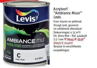 Promoties Acrylverf ambiance muur levis - Levis - Geldig van 26/09/2012 tot 22/10/2012 bij Brico