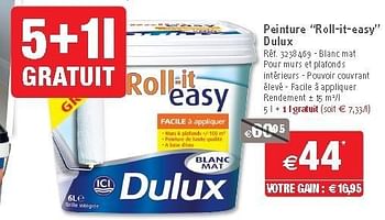 Promoties Peinture roll-it-easy dulux - Dulux - Geldig van 26/09/2012 tot 22/10/2012 bij Brico