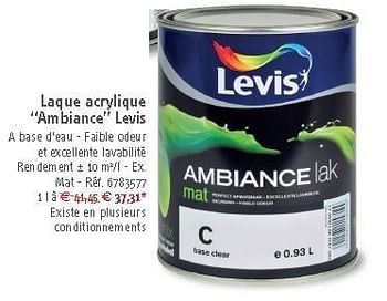 Promotions Laque acrylique ambiance levis - Levis - Valide de 26/09/2012 à 22/10/2012 chez Brico