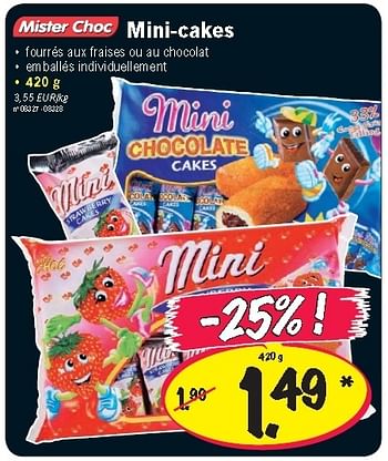 Mister Choc Mini Cakes Promotie Bij Lidl