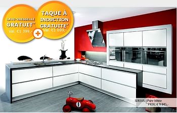 Promotions Sirius - pure white - Produit maison - Cuisines Dovy - Valide de 01/10/2012 à 31/10/2012 chez Cuisines Dovy
