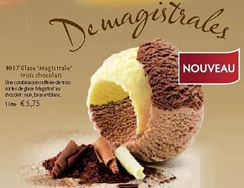 Promotions Glace magistrale trois chocolats - Produit maison - Bofrost - Valide de 01/10/2012 à 31/03/2013 chez Bofrost