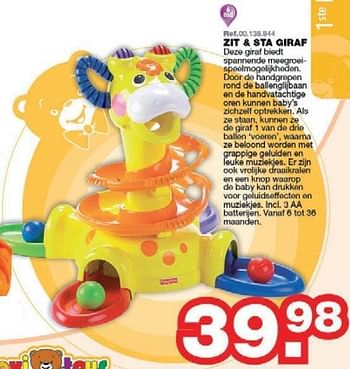 dempen reinigen Pamflet Fisher-Price Zit + sta giraf - Promotie bij Maxi Toys