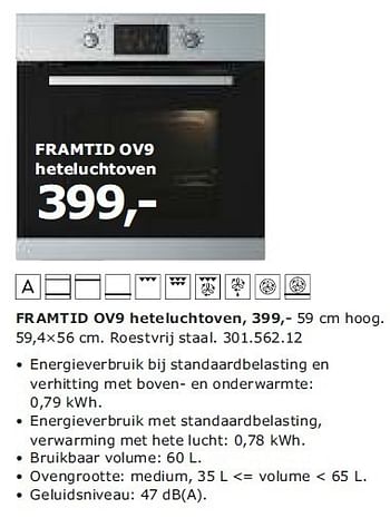 met tijd etiket Mens Huismerk - Ikea Framtid ov9 heteluchtoven - Promotie bij Ikea