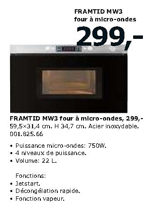 Produit Maison - Ikea Framtid Mw3 Four à Micro-ondes - En Promotion ...