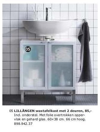Tether Verstelbaar Poëzie Huismerk - Ikea Lillången wastafelkast met 2 deuren - Promotie bij Ikea