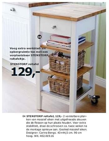 Oorzaak Plakken Vermaken Huismerk - Ikea Stenstorp roltafel - Promotie bij Ikea