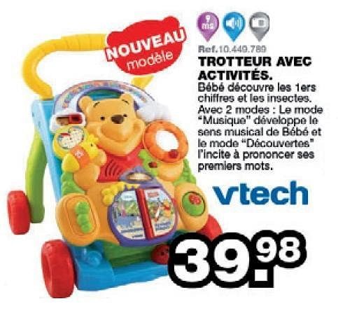 Trotteur vtech store maxi toys