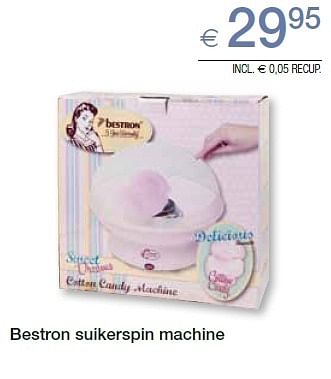 plaats Electrificeren Uitsluiting Bestron Bestron suikerspin machine - Promotie bij Euro Shop