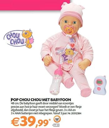 Chou Chou Pop chou chou met babyfoon - Promotie Fun