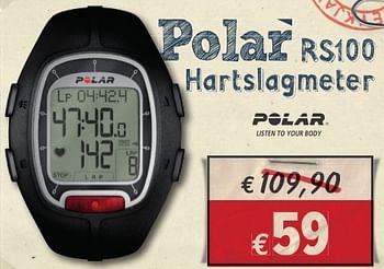 Promotions Polar rs100 hartslagmeter - Polar - Valide de 10/10/2012 à 28/10/2012 chez A.S.Adventure