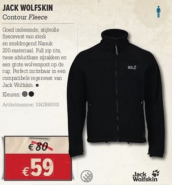 Promoties Jack wolfskin contour fleece - Jack Wolfskin - Geldig van 10/10/2012 tot 28/10/2012 bij A.S.Adventure