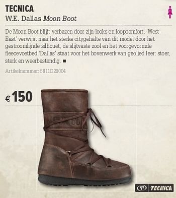 Promoties Tecnica w.e. dallas moon boot - Tecnica - Geldig van 10/10/2012 tot 28/10/2012 bij A.S.Adventure