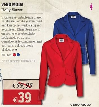 Promoties Vero moda holly blazer - Vero Moda - Geldig van 10/10/2012 tot 28/10/2012 bij A.S.Adventure