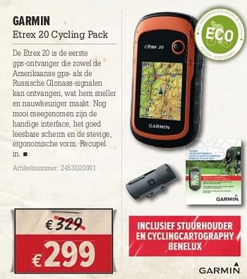 Promoties Garmin etrex 20 cycling pack - Garmin - Geldig van 10/10/2012 tot 28/10/2012 bij A.S.Adventure