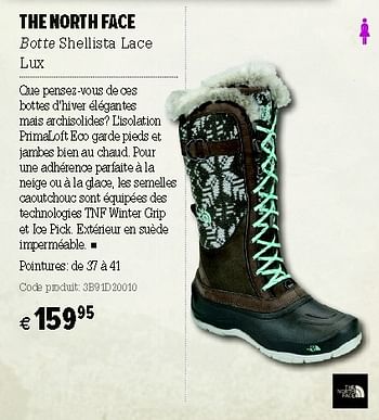 Promoties The north face botte shellista lace lux - The North Face - Geldig van 10/10/2012 tot 28/10/2012 bij A.S.Adventure