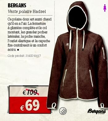 Promotions Bergans veste polaire hadsel - Bergans - Valide de 10/10/2012 à 28/10/2012 chez A.S.Adventure