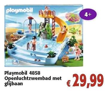 Temmen Om te mediteren overstroming Playmobil Playmobil 4858 openluchtzwembad met glijbaan - Promotie bij  Colruyt