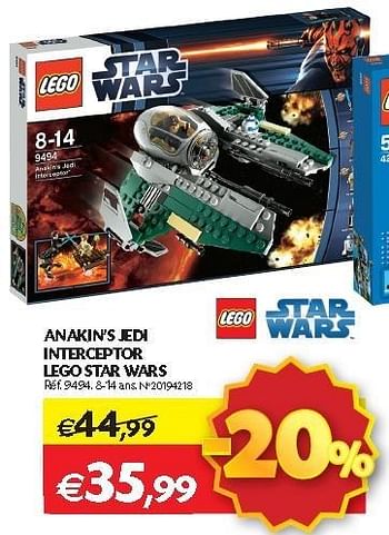 Promotions Anakin`s jedi interceptor lego star wars - Lego - Valide de 11/10/2012 à 22/10/2012 chez Fun