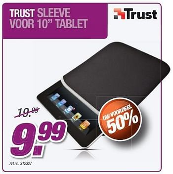 Promoties Trust sleeve voor tablet - Trust - Geldig van 23/10/2012 tot 30/11/2012 bij Auva
