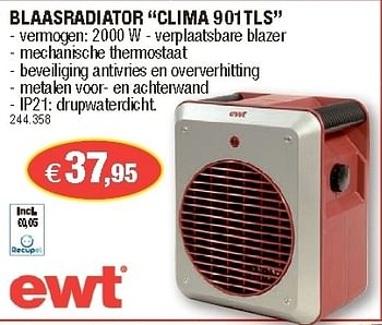 Promoties Blaasradiator clima 901tls - Ewt - Geldig van 24/10/2012 tot 04/11/2012 bij Hubo