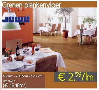 Promoties Grenen plankenvloer - Jéwé - Geldig van 24/10/2012 tot 31/12/2012 bij Woodtex