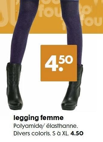 Promotions Legging femme - Produit maison - Hema - Valide de 24/10/2012 à 06/11/2012 chez Hema
