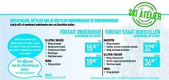 Promoties Onderhoud ski`s en snowboard - Huismerk - Decathlon - Geldig van 27/10/2012 tot 10/11/2012 bij Decathlon