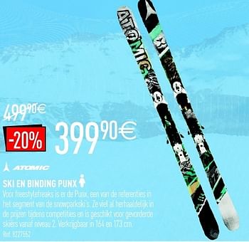 Promoties Ski en binding punx - Atomic - Geldig van 27/10/2012 tot 10/11/2012 bij Decathlon