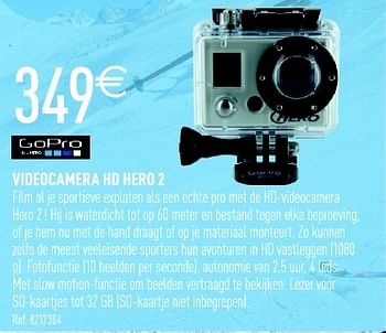 Promoties Videocamera hd hero 2 - Go Pro - Geldig van 27/10/2012 tot 10/11/2012 bij Decathlon
