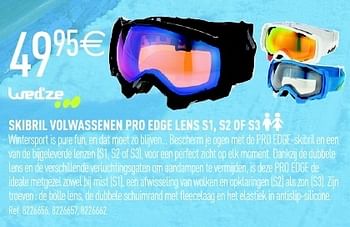 Promoties Skibril volwassenen pro edge lens 51. 52 of 53 - Wed'ze - Geldig van 27/10/2012 tot 10/11/2012 bij Decathlon