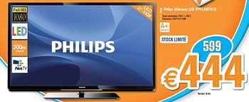 Promotions Philips téléviseur led 37pfl4007h-12 - Philips - Valide de 29/10/2012 à 25/11/2012 chez Krefel