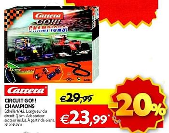 Promotions Circuit go!!! champions - Carrera - Valide de 30/10/2012 à 12/11/2012 chez Fun