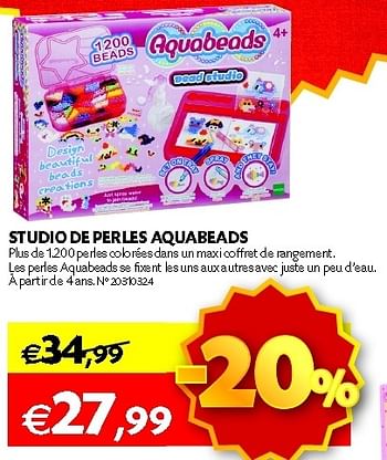 Promotions Studio de perles aquabeads - Produit maison - Fun - Valide de 30/10/2012 à 12/11/2012 chez Fun