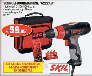 Promoties Skil schroefboormachine 6222ab - Skil - Geldig van 31/10/2012 tot 18/11/2012 bij Hubo