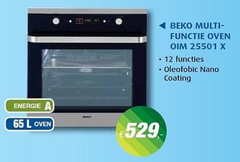 Promoties Beko multifunctie oven oim 25501 x - Beko - Geldig van 01/11/2012 tot 30/11/2012 bij ElectronicPartner