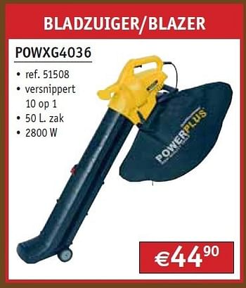Promoties Powerplus Bladzuiger-blazer powxg4036 - Powerplus - Geldig van 02/11/2012 tot 30/11/2012 bij Bouwcenter Frans Vlaeminck