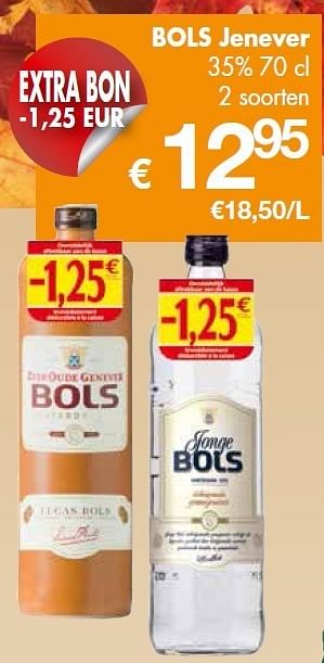 Promoties Bols jenever - Bols - Geldig van 09/11/2012 tot 22/11/2012 bij Cobeli