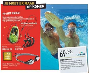 Promoties Mp3 met headset - Nabaiji - Geldig van 10/11/2012 tot 06/12/2012 bij Decathlon
