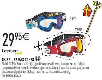 Promoties Skibril s2 max bones - Wed'ze - Geldig van 10/11/2012 tot 06/12/2012 bij Decathlon