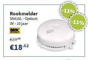 Promoties Rookmelder sa410l - BRK - Geldig van 11/11/2012 tot 27/11/2013 bij Cevo Market