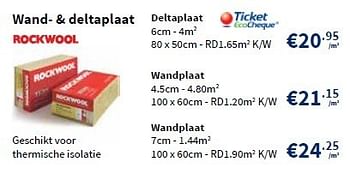 Promoties Wand + deltaplaat - Rockwool - Geldig van 11/11/2012 tot 27/11/2013 bij Cevo Market