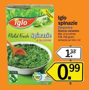 Albert Heijn Promotie Iglo Spinazie Iglo Diepvries Geldig Tot 18 11 12 Promobutler