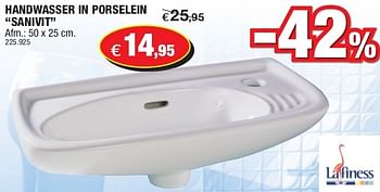 Promoties Handwasser in porselein sanivit - Lafinesse - Geldig van 14/11/2012 tot 02/12/2012 bij Hubo