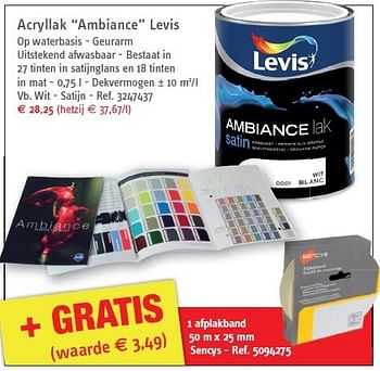 Promoties Acryllak ambiance levis - Levis - Geldig van 14/11/2012 tot 26/11/2012 bij Brico