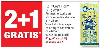 Promoties Rol cova roll - Huismerk - Brico - Geldig van 14/11/2012 tot 26/11/2012 bij Brico