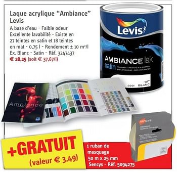 Promotions Laque acrylique ambiance levis - Levis - Valide de 14/11/2012 à 26/11/2012 chez Brico
