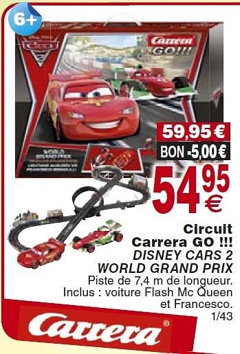 Amarillento Escarchado Completamente seco Carrera Circuit carrera go !!! disney cars 2 world grand prix - En  promotion chez Cora