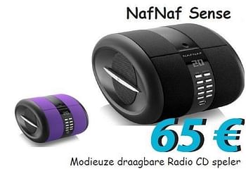 Promoties Nafnaf sense modieuze draagbare radio cd speler - NafNaf - Geldig van 15/11/2012 tot 31/12/2012 bij Elektro Koning